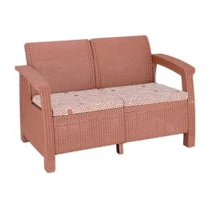 SAAB Newly Designed Rattan Allegra 2 Seater Sofa with Printed Cushions SAAB SP-373