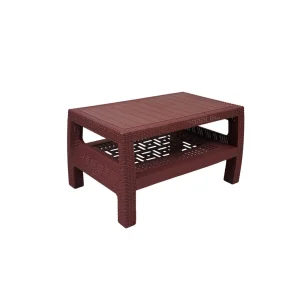 SAAB SP-370 Newly Designed Pure Plastic 2 Shelf Rattan Table From SAAB