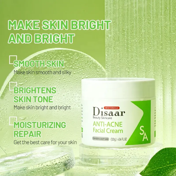 Disaar Anti Acne Facial Cream Salicylic Acid Facial Cream Brightens Skin Tone, 120 g. - Image 4