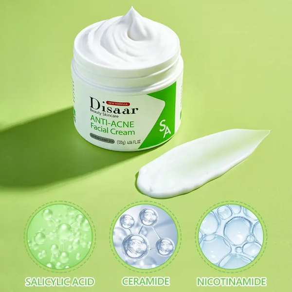 Disaar Anti Acne Facial Cream Salicylic Acid Facial Cream Brightens Skin Tone, 120 g. - Image 9