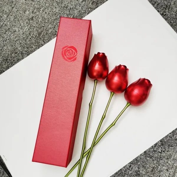 Rose Shaped Ring Storage Box With Packing. - Image 2