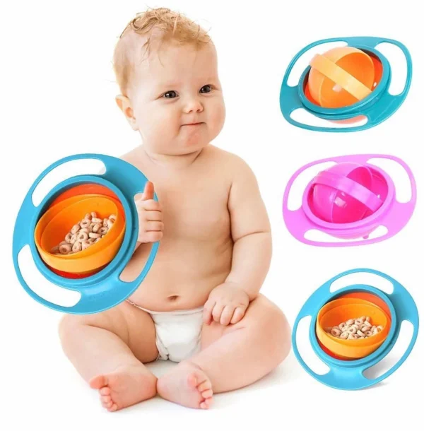 Universal Gyro Bowl For Baby Kids/Spill-Proof Bowl For Kids: