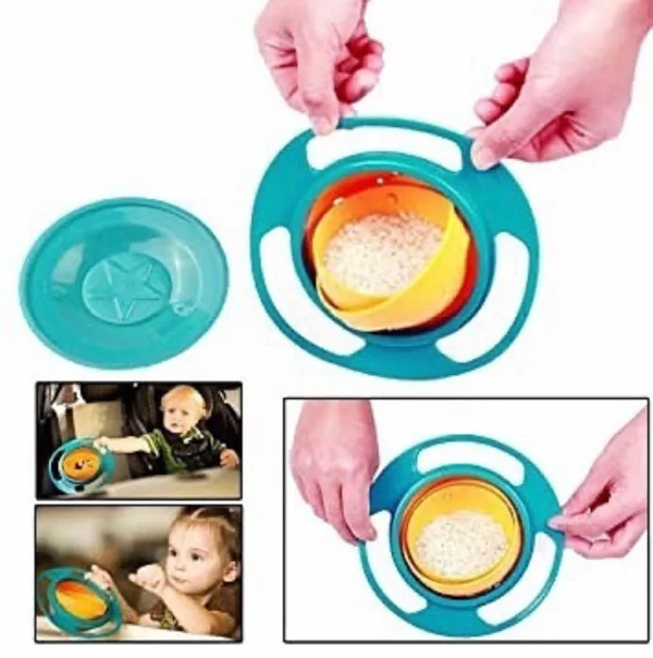 Universal Gyro Bowl For Baby Kids/Spill-Proof Bowl For Kids: - Image 4