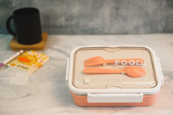 Stainless Steel Lunch Box with Spoon & Fork - Image 8