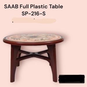 Full Plastic Round Table SP-216-S, Saab With Old Sticker & Cross