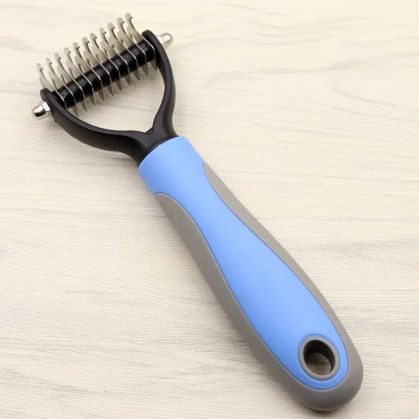 Pet Hair Removal Double sided Open Knot Beauty Comb, Removes Undercoat for Dogs and Cats (Medium). - Image 4