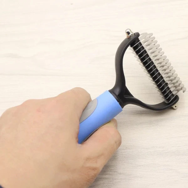 Pet Hair Removal Double sided Open Knot Beauty Comb, Removes Undercoat for Dogs and Cats (Medium). - Image 3