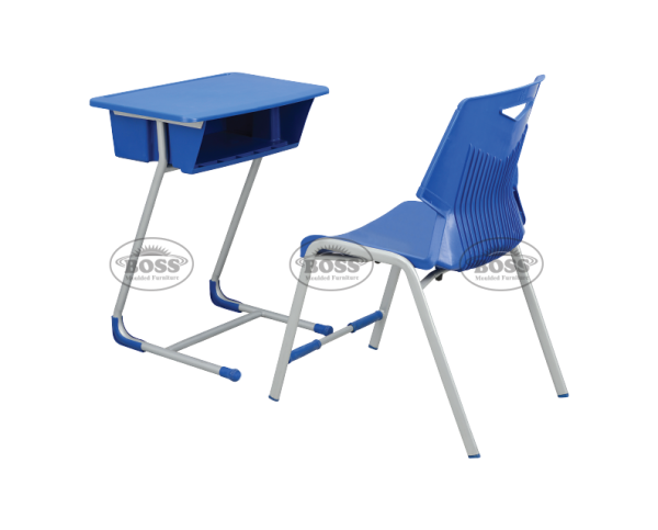 Boss B-490-U Study Desk With Plastic Top And Box And U Frame.