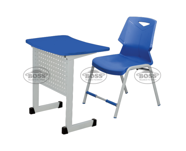 Boss B-913 One Seater Desk Iron Frame And Fiber Top Big.