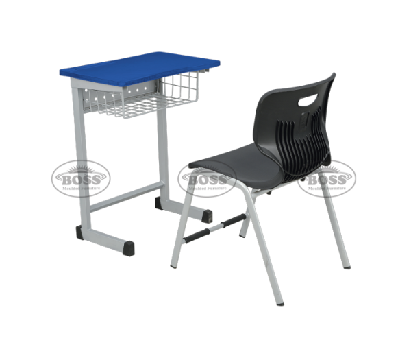 Boss B-929 Study Table With Iron Book Shelf & Fiber Top.