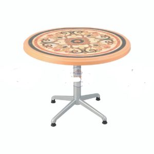 Steel Plastic Round Table With Sticker SAAB SP-290-S