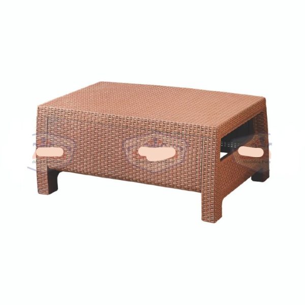 SAAB SP-371 Newly Designed Pure Plastic Single Shelf Rattan Table From SAAB