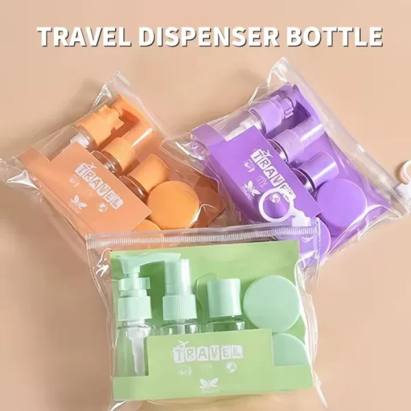 6pcs/Empty Travel Bottles Pack Kit Set or Pouch Liquid Containers Shampoo Cream Cosmetics Refillable Multicolor: