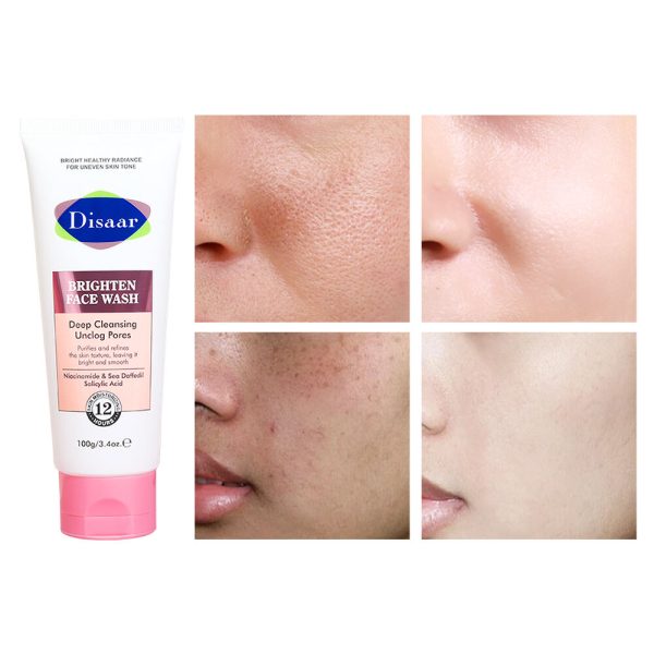 Disaar Brighten Face Wash, Hydrating Facial Cleanser with Niacinamide, 100 g. - Image 2