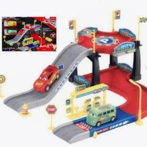 Super Racing Race 3 with 2 Mini Cars Toys for Kids 757-42