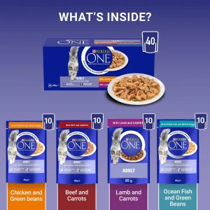 Purina One Adult Cat Wet Food Pouches , TW-13030