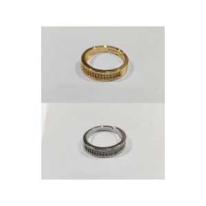 China Gold Adjustable Golden/Silver Round Ring