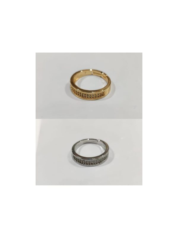 China Gold Adjustable Golden/Silver Round Ring