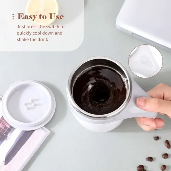 Self Stirring Mug, 380 ML Self Stirring Coffee Mug - Image 8