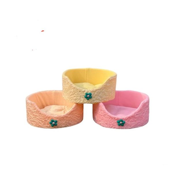 Bed Side Edge High/Semi-Closed Cat Bed, BHC-06008