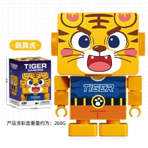 Electric dancing square Tiger robot with lights and music RB20