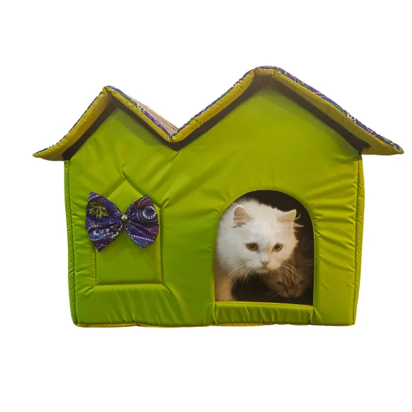 Double Hut Cat and Puppies House - Soft Indoor, BHC-06017 - Image 2