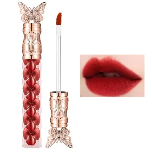 Butterfly Lipstick, Lip Gloss, Non-Stick Velvet Lip Gloss, Waterproof Matte Lip Gloss.