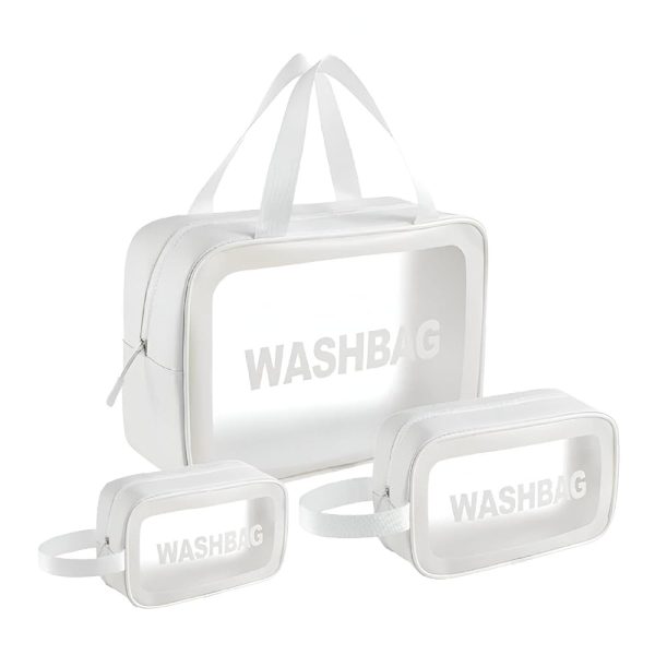 Portable Travel Wash Bag For Women, Transparent Waterproof Makeup Storage Bag (Large). - Image 5