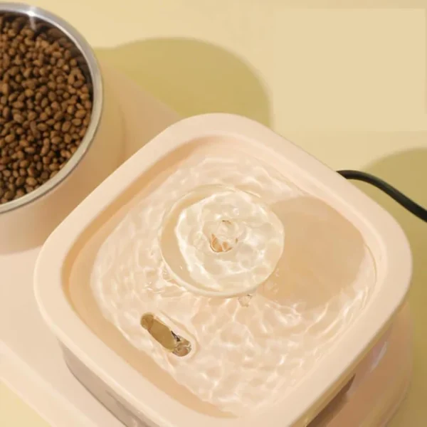 Square Fountain With Feeding Bowl For Pets, FA-07028 - Image 5