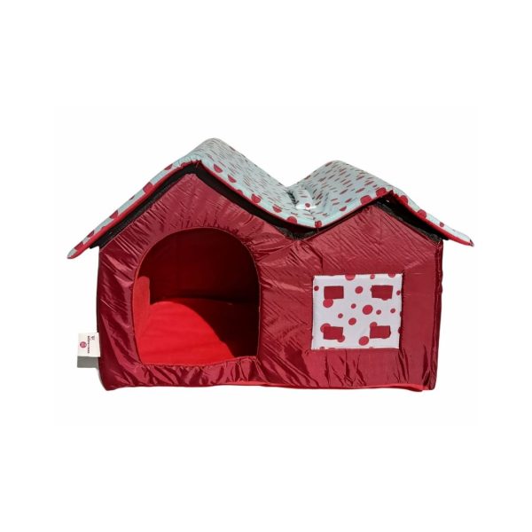 Double Hut Cat and Puppies House - Soft Indoor, BHC-06017 - Image 4