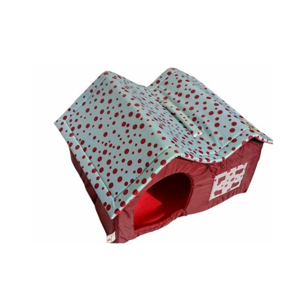 Double Hut Cat and Puppies House - Soft Indoor, BHC-06017 - Image 5