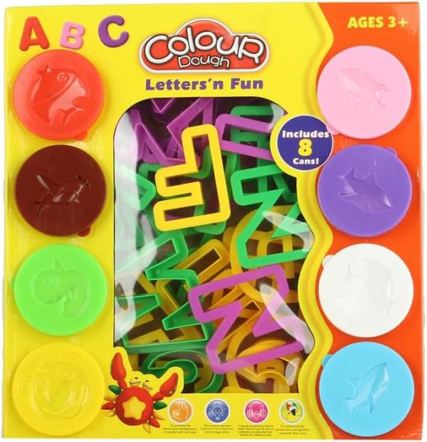 Alphabet Play Dough Set - 8 Jars with 28 Shape Cutters 6611