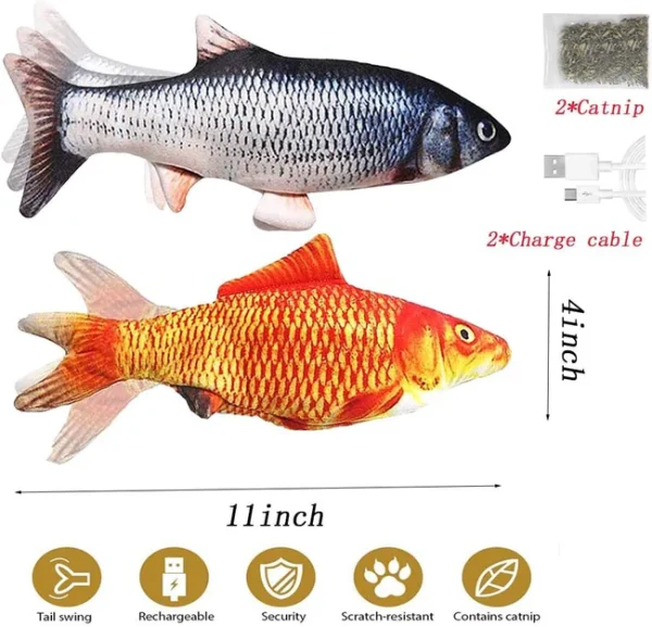 Vibrating Fish Toy For Cat, SPT-08034 - Image 8