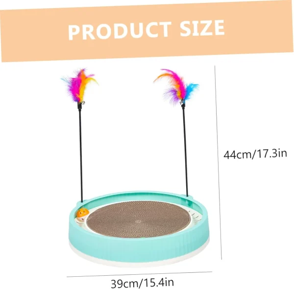 Round Scratching Post Toy With Fur Stick, SPT-08045 - Image 2