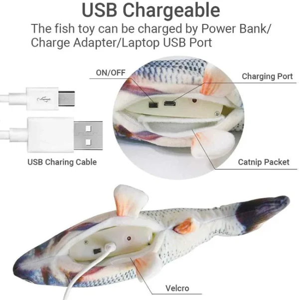 Vibrating Fish Toy For Cat, SPT-08034 - Image 5