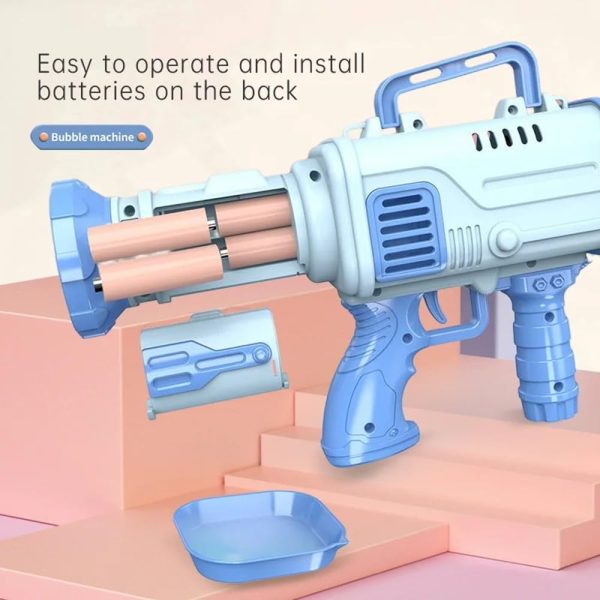 32 Holes Bubble Maker Gatling Bubble Gun Machine Toy for Kids S3001 - Image 2