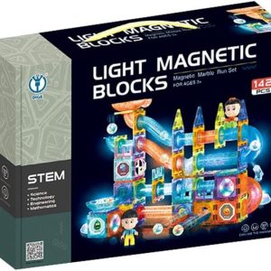 142 Pcs Light Magnetic Tiles Large Building Blocks STEAM Educational Toys 2305
