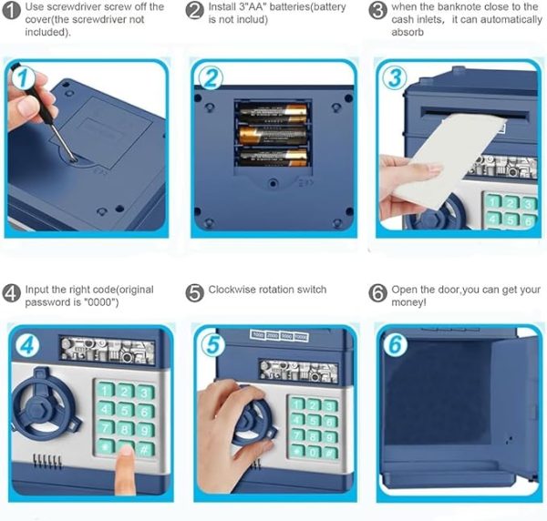 Electronic ATM Bank Money Saving Box for Kids - 778A-5 - Image 3