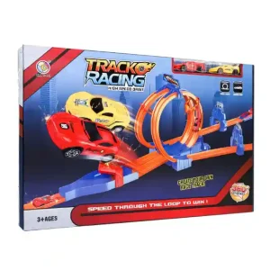Track Racing parking game set with 2 cars, code B-7702