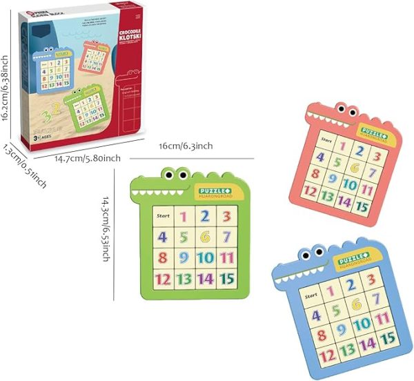 Puzzle for Kid, Slide Puzzle Educational Travel Game Toy  99-4