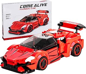 Super Sports Car Kit, Red Model with Aggressive Design and Realistic 50022