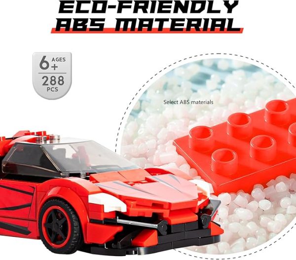 Super Sports Car Kit, Red Model with Aggressive Design and Realistic 50022 - Image 4