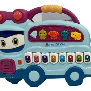 PLAY ME Toy Police Car Musical Piano for Kids 855-110D