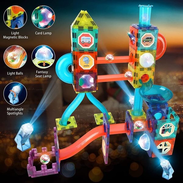 142 Pcs Light Magnetic Tiles Large Building Blocks STEAM Educational Toys 2305 - Image 3