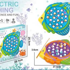 Fishing Game Toy Set with Rotating Board with Music On/Off Switch for Quiet Play GSG-2563