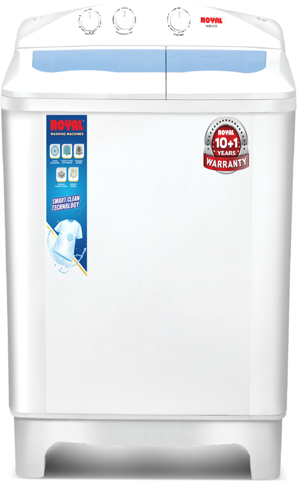 Royal Washing Machine RWM-8010 With Fix Lid And Plastic Body.