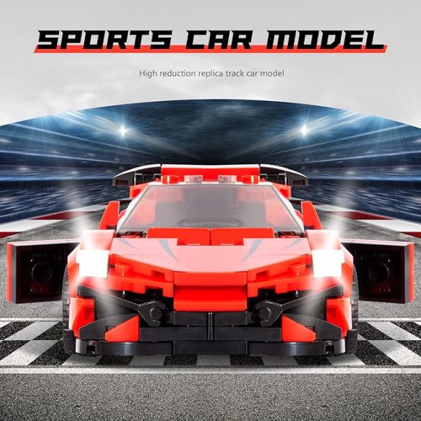 Super Sports Car Kit, Red Model with Aggressive Design and Realistic 50022 - Image 5