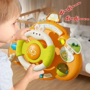 Electric Simulation Driving Toy with Handcart for Early Childhood Education FX001