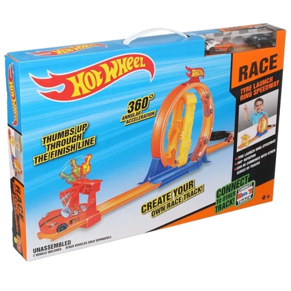 Hot Wheel Tyre Launch Ring Speedway Racetrack Set for Boys 3305 - Image 2