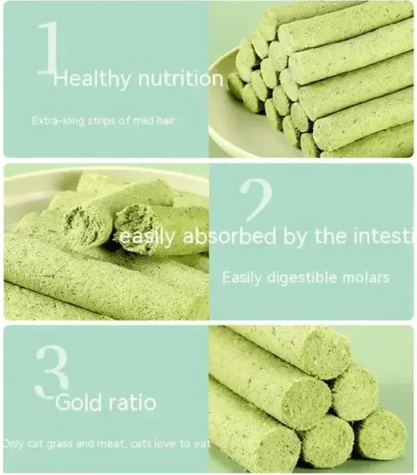 Cat Grass Teething Stick for Teeth and Hairballs, PTW-13046 (6 PCS) - Image 2